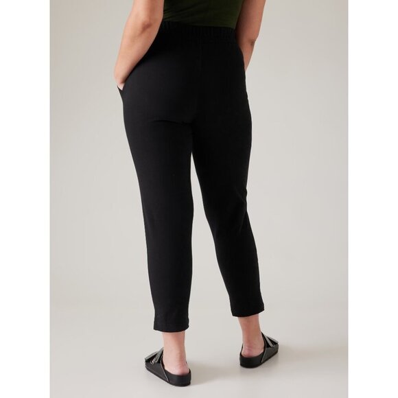 Athleta Retroterry Tapered Joggers Cropped Ankle Pant Black | Large - Picture 2 of 8